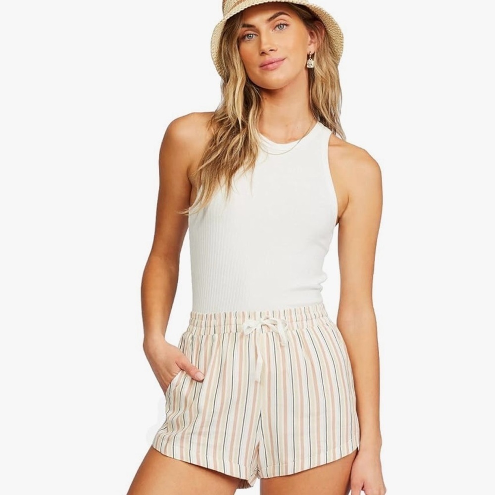 New Billabong Multi Striped Women's Shorts Size M